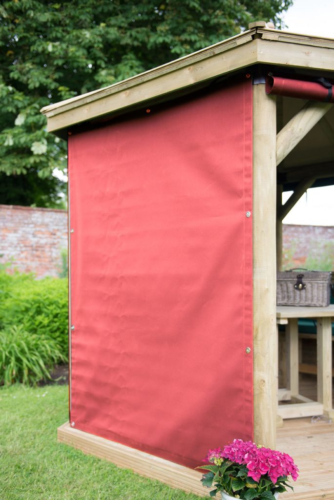 Set of 6 Curtains for 3m Hexagonal Garden Gazebo - Terracotta