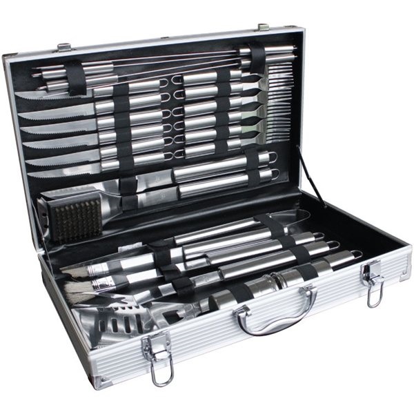 Lifestyle 24 Piece Stainless Steel BBQ Toolkit with Case