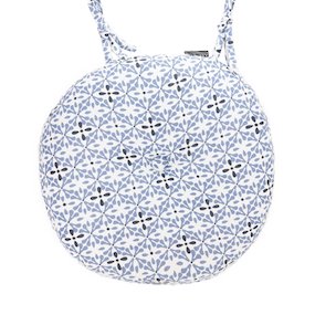 Pack of 4 Blue Geometric Round Seatpads