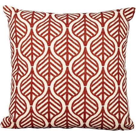 Red Leaves on White Scatter Cushions Set of 2
