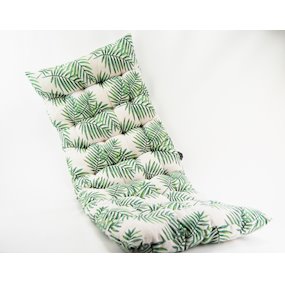 Cream and Green Fern Bench Cushion