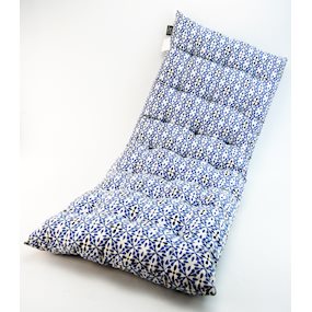 Blue Geometric Bench Cushion