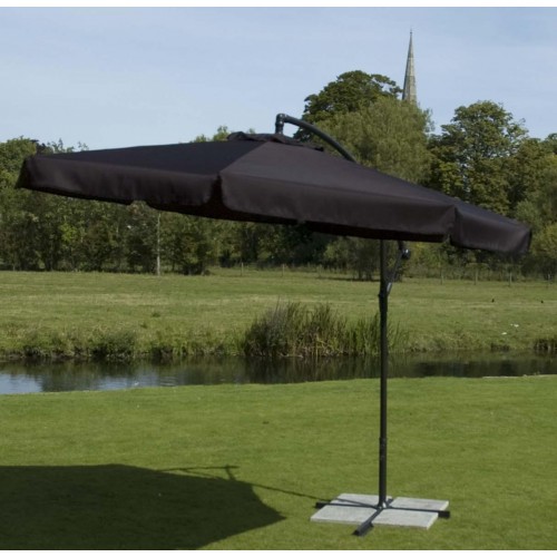 Europa Cantilever Black Parasol 3m