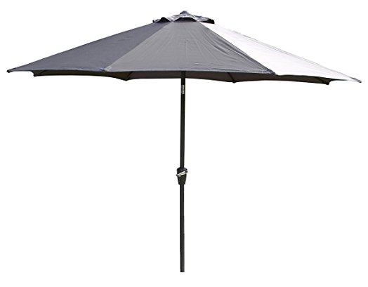 Royalcraft Grey 2.5m Powdercoat Aluminium Crank and Tilt Parasol