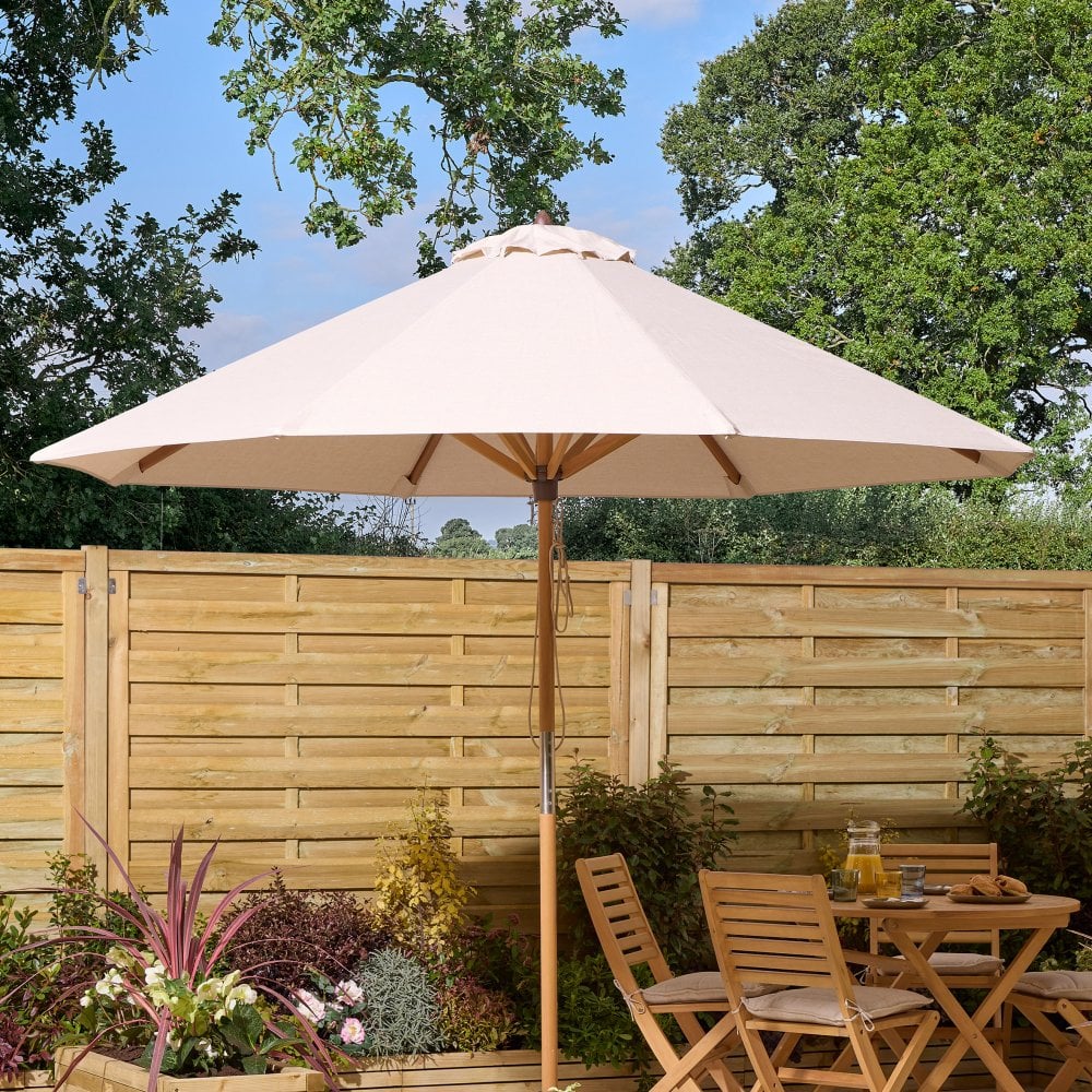 Rowlinson Ashdown Wooden Parasol 3m 