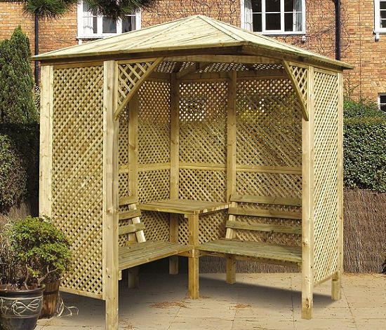 Corner garden sales arbour seat
