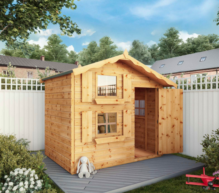 Buy Mercia Snowdrop Cottage Double Storey Playhouse with Loft 7x5