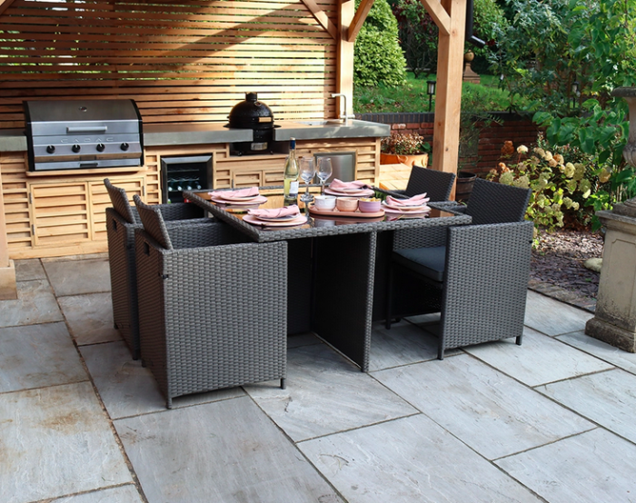 Buy A MIR Royalcraft Nevada Brown 4 Seater Cube Set