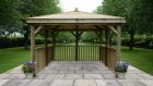 Forest 3.5m Square Timber Roof Gazebo No Base 