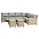 Royalcraft Wentworth Deluxe Modular Rattan Sofa Dining Set with Adjustable Table