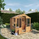 Mercia Traditional Apex Combi Greenhouse with Storage Shed 8x6