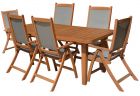 Royalcraft Broadway Dining Set with 6 Henley Textilene Armchairs