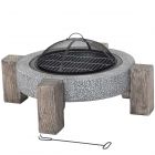 Lifestyle Calida MGO Contemporary Round Firepit with Grill