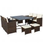 Royalcraft Cannes Brown 10-Seater Cube Set