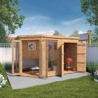 Mercia Corner Summerhouse with Side Shed 11x7