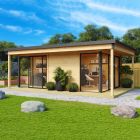 Domeo 3 Log Cabin with Verandah 44mm 6m x 4m