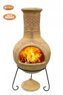 Gardeco Derwyn The Tree Extra Large Mexican Clay Chiminea Celtic Mustard