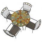 Granada Furniture Set with 4 Malaga Chairs