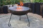 Gardeco Kadai Real Steel Fire Pit with BBQ Grill Medium 60cm