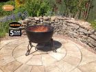 Gardeco Meredir Ex-Large 60cm Round Cast Iron BBQ Grill Fire Bowl