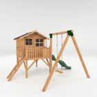 Mercia Poppy Tower Wooden Playhouse with Activity Centre