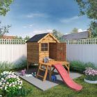 Snug Tower Wooden Playhouse with Slide 4x4