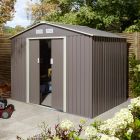 Trentvale Metal Apex Shed 8x6 – Light Grey