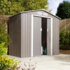 Trentvale Metal Apex Shed 6x4 – Light Grey