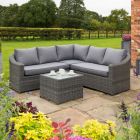 Rowlinson Bunbury Grey Weave Corner Sofa Set