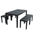 Roma Anthracite Dining Table with Roma benches 