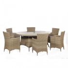 Royalcraft Wentworth Rattan Oval 6 Seater Carver Dining Set