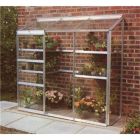 Wall Garden Lean-To 6x2 Greenhouse SIlver Aluminium