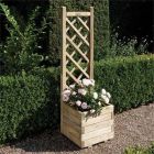 Square Planter With Lattice 