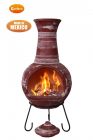 Gardeco Anillos Jumbo Mexican Clay Chiminea Red