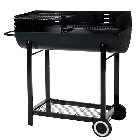 1/2 Barrel Charcoal Barbecue with Wind Shield