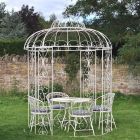 Ascalon Birds Metal Garden Gazebo Cream