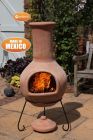 Gardeco Colima Extra Large Mexican Clay Chiminea Natural Terracotta