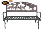 Gardeco Cast Iron Bench with Horses and Tree