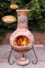 Gardeco Sol Extra Large Rustic Orange Mexican Clay Chiminea
