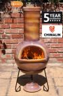 Gardeco Sempra Chimalin AFC Clay Large Glazed Mid Brown Chiminea