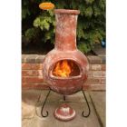 Gardeco Colima Large Mexican Clay Chiminea Red