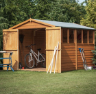 Shire Overlap Double Door Dip Treated Shed/Workshop 10x6 