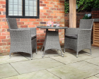 Royalcraft Paris Grey Rattan 2 Seater Carver Bistro Set