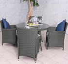 Royalcraft Nevada 4-Seater Grey Rattan Dining Set