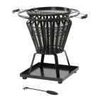 Signa Steel Basket Firepit with removable BBQ grill plate