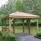 M&M Square New England Cedar Roof Gazebo No Base 3.5m