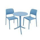 Step Bistro Set with Bistrot Chairs Sky Blue