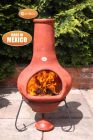 Gardeco Tibor Jumbo Mexican Clay Chiminea Brown