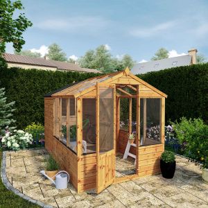 Mercia Traditional Apex Combi Greenhouse with Storage Shed 10x6