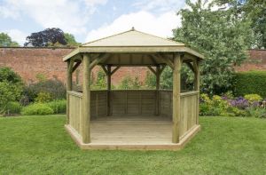 Forest 4m Hexagonal Timber Roof Gazebo